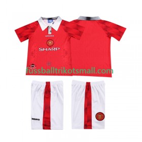 Fußballtrikots Manchester United Retro Kinder 1996 1997 Kurzarm Heimtrikotsatz kaufen